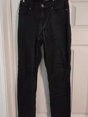 *7 For All Mankind Black Slim Crop Jeans